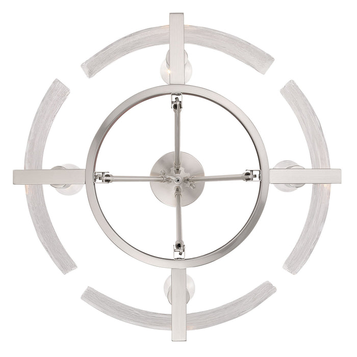 Golden - 3164-4SF PW-HWG - Four Light Semi-Flush Mount - Aenon - Pewter