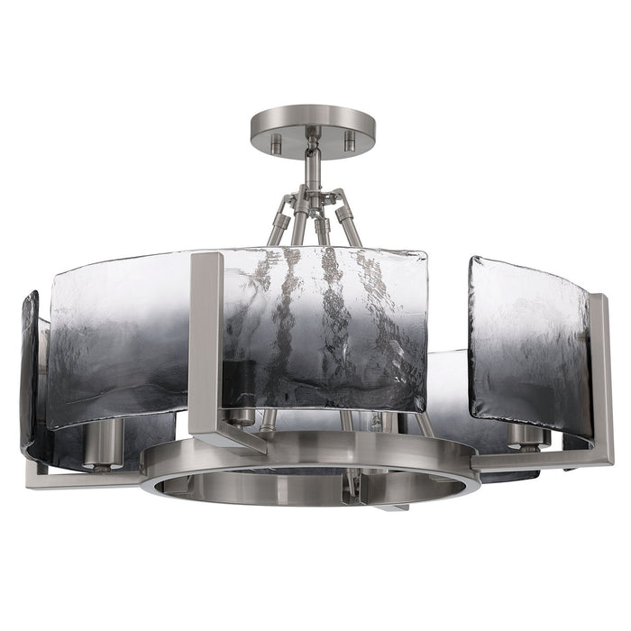 Golden - 3164-4SF PW-SWG - Four Light Semi-Flush Mount - Aenon - Pewter