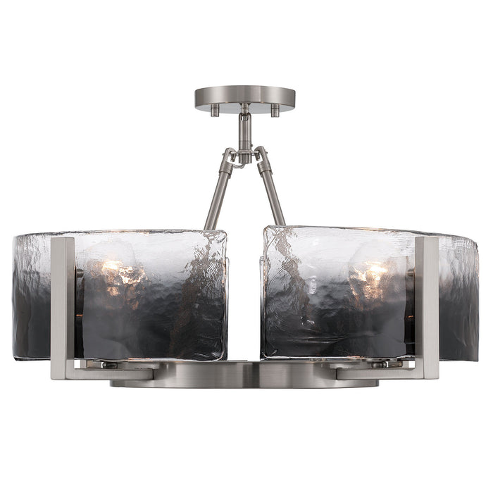 Golden - 3164-4SF PW-SWG - Four Light Semi-Flush Mount - Aenon - Pewter