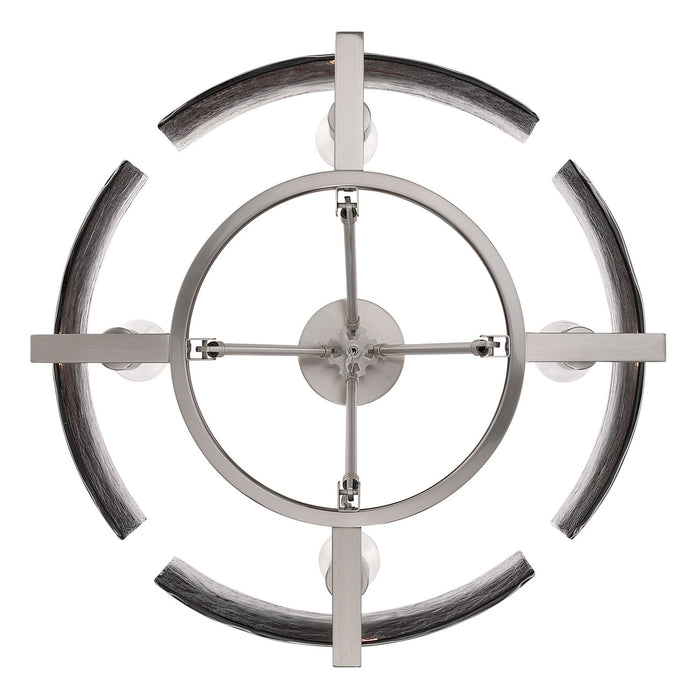 Golden - 3164-4SF PW-SWG - Four Light Semi-Flush Mount - Aenon - Pewter