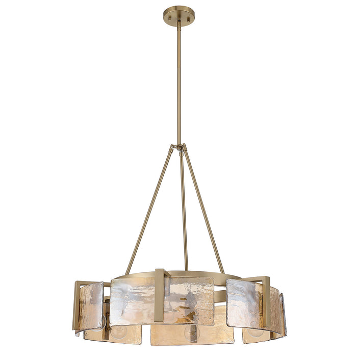 Golden - 3164-6 BCB-AWG - Six Light Chandelier - Aenon - Brushed Champagne Brass