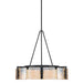 Golden - 3164-6 BLK-AWG - Six Light Chandelier - Aenon - Matte Black