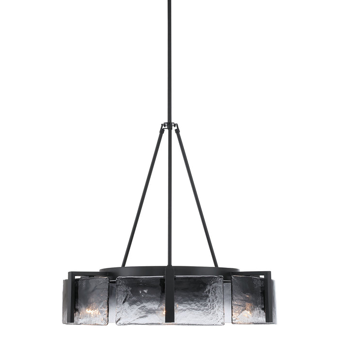Golden - 3164-6 BLK-SWG - Six Light Chandelier - Aenon - Matte Black