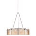 Golden - 3164-6 PW-AWG - Six Light Chandelier - Aenon - Pewter