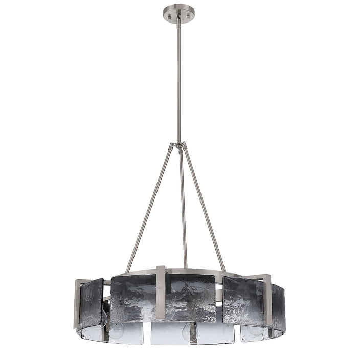 Golden - 3164-6 PW-SWG - Six Light Chandelier - Aenon - Pewter