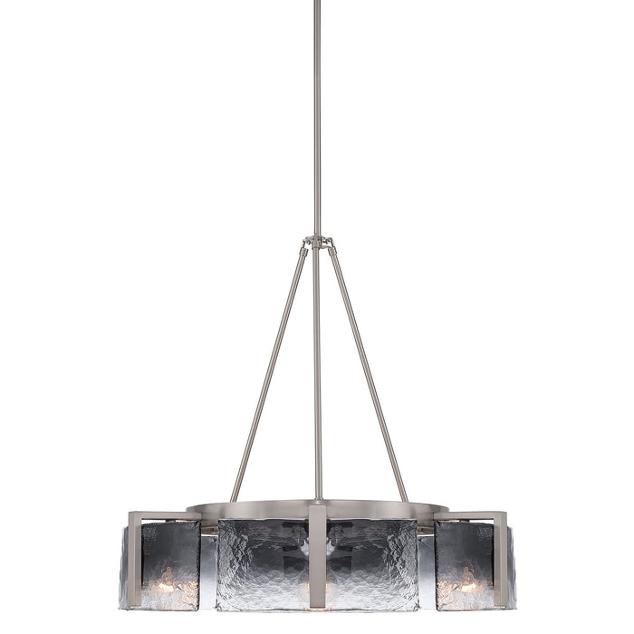 Golden - 3164-6 PW-SWG - Six Light Chandelier - Aenon - Pewter
