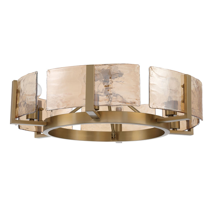 Golden - 3164-6SF BCB-AWG - Six Light Semi-Flush Mount - Aenon - Brushed Champagne Brass