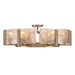 Golden - 3164-6SF BCB-AWG - Six Light Semi-Flush Mount - Aenon - Brushed Champagne Brass