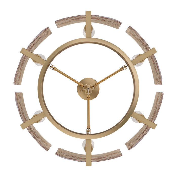 Golden - 3164-6SF BCB-AWG - Six Light Semi-Flush Mount - Aenon - Brushed Champagne Brass