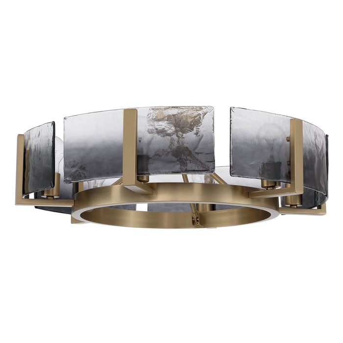 Golden - 3164-6SF BCB-SWG - Six Light Semi-Flush Mount - Aenon - Brushed Champagne Brass