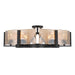 Golden - 3164-6SF BLK-AWG - Six Light Semi-Flush Mount - Aenon - Matte Black