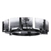 Golden - 3164-6SF BLK-SWG - Six Light Semi-Flush Mount - Aenon - Matte Black