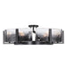 Golden - 3164-6SF BLK-SWG - Six Light Semi-Flush Mount - Aenon - Matte Black