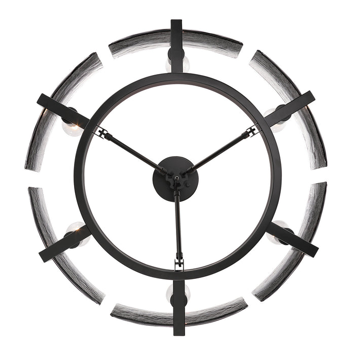 Golden - 3164-6SF BLK-SWG - Six Light Semi-Flush Mount - Aenon - Matte Black