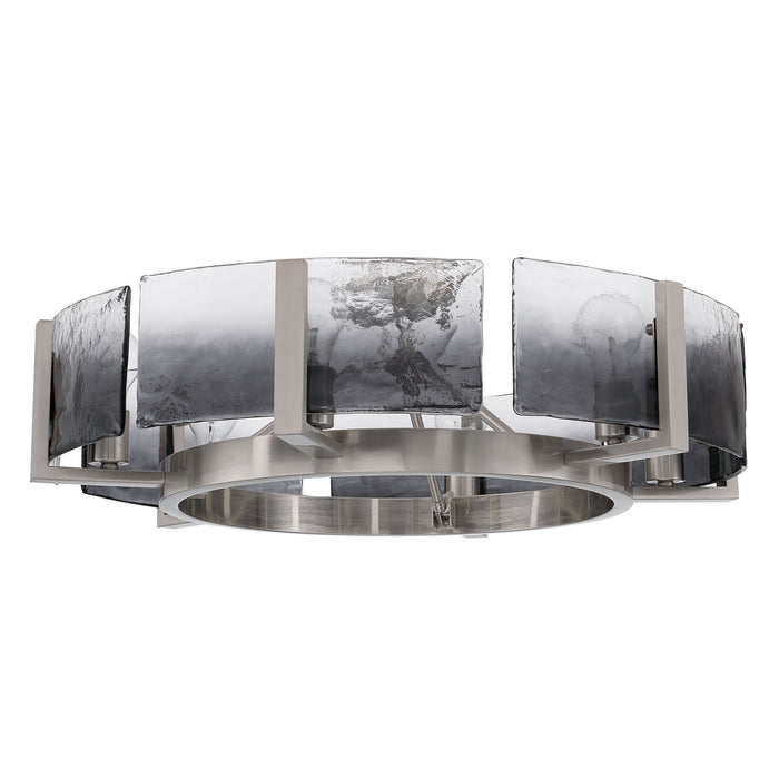 Golden - 3164-6SF PW-SWG - Six Light Semi-Flush Mount - Aenon - Pewter