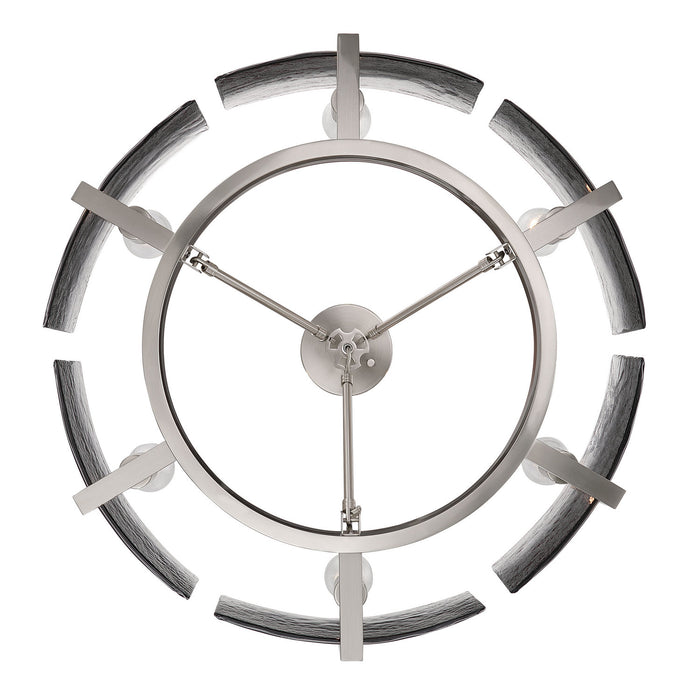 Golden - 3164-6SF PW-SWG - Six Light Semi-Flush Mount - Aenon - Pewter
