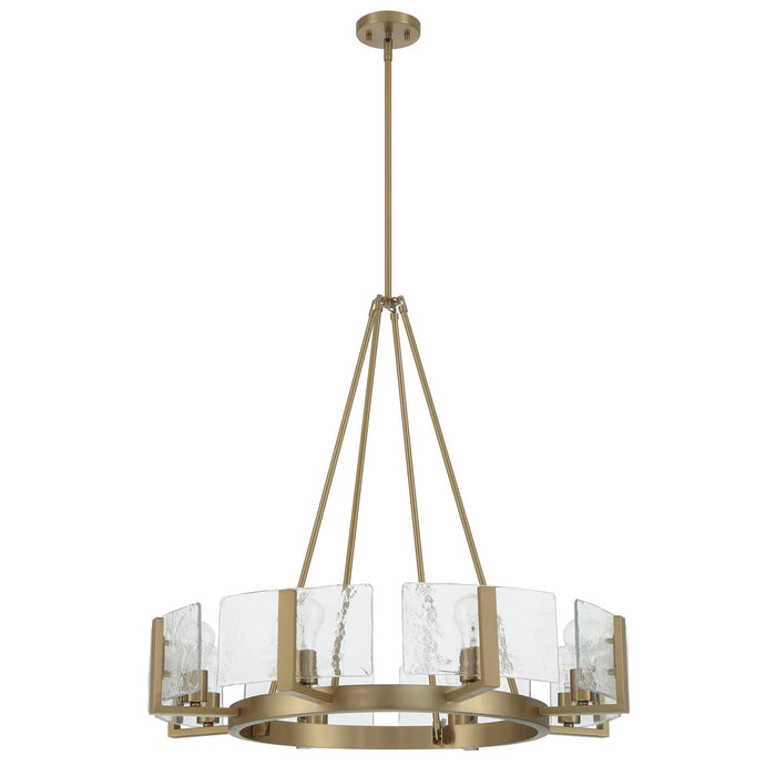 Golden - 3164-8 BCB-HWG - Eight Light Chandelier - Aenon - Brushed Champagne Brass