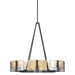 Golden - 3164-8 BLK-AWG - Eight Light Chandelier - Aenon - Matte Black