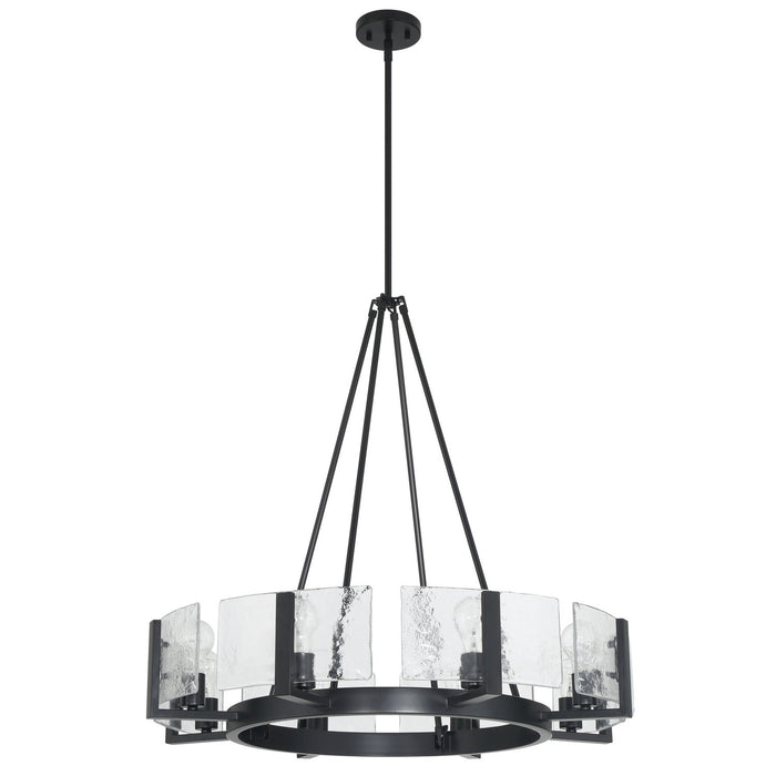 Golden - 3164-8 BLK-HWG - Eight Light Chandelier - Aenon - Matte Black