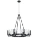 Golden - 3164-8 BLK-HWG - Eight Light Chandelier - Aenon - Matte Black