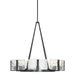 Golden - 3164-8 BLK-HWG - Eight Light Chandelier - Aenon - Matte Black
