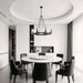 Golden - 3164-8 BLK-HWG - Eight Light Chandelier - Aenon - Matte Black