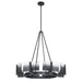 Golden - 3164-8 BLK-SWG - Eight Light Chandelier - Aenon - Matte Black