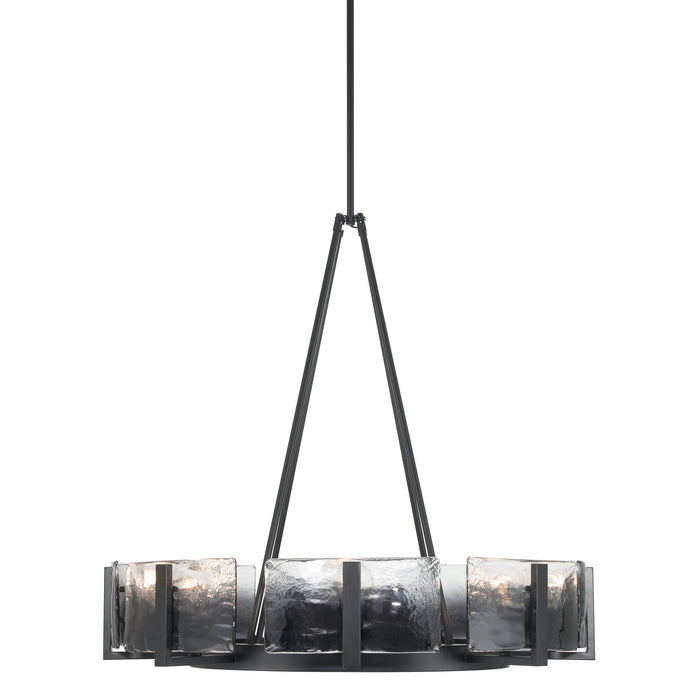 Golden - 3164-8 BLK-SWG - Eight Light Chandelier - Aenon - Matte Black