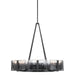 Golden - 3164-8 BLK-SWG - Eight Light Chandelier - Aenon - Matte Black