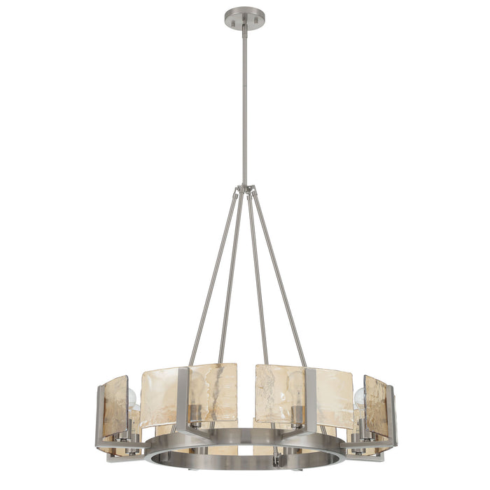 Golden - 3164-8 PW-AWG - Eight Light Chandelier - Aenon - Pewter