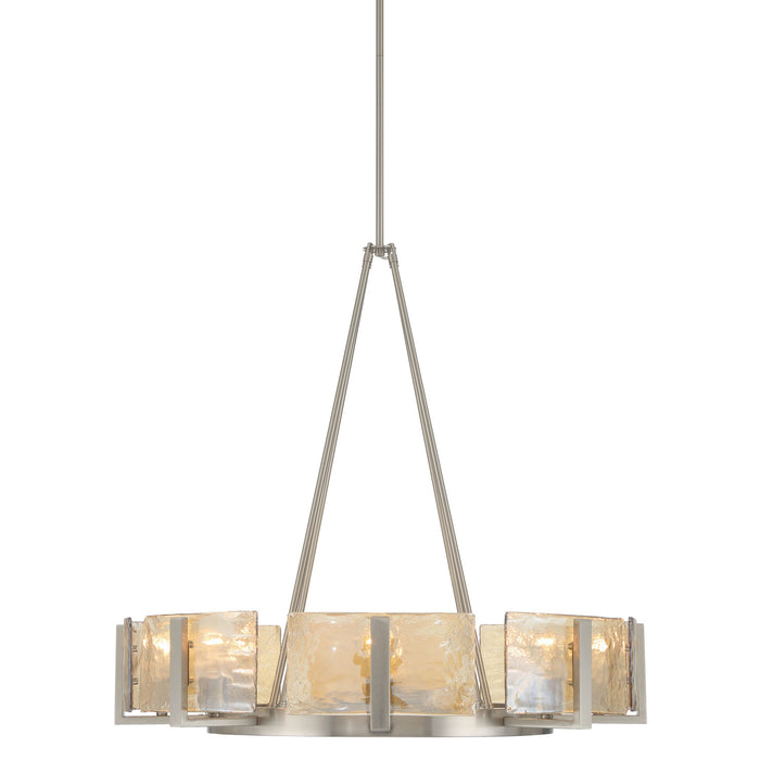 Golden - 3164-8 PW-AWG - Eight Light Chandelier - Aenon - Pewter