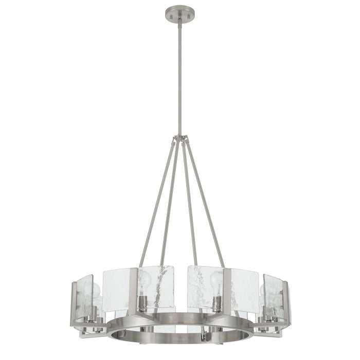 Golden - 3164-8 PW-HWG - Eight Light Chandelier - Aenon - Pewter