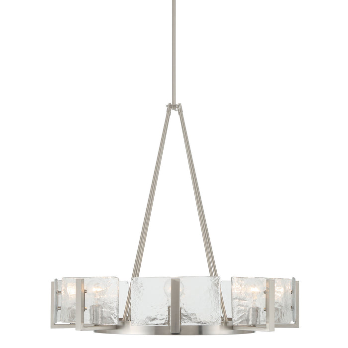 Golden - 3164-8 PW-HWG - Eight Light Chandelier - Aenon - Pewter