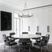 Golden - 3164-8 PW-HWG - Eight Light Chandelier - Aenon - Pewter