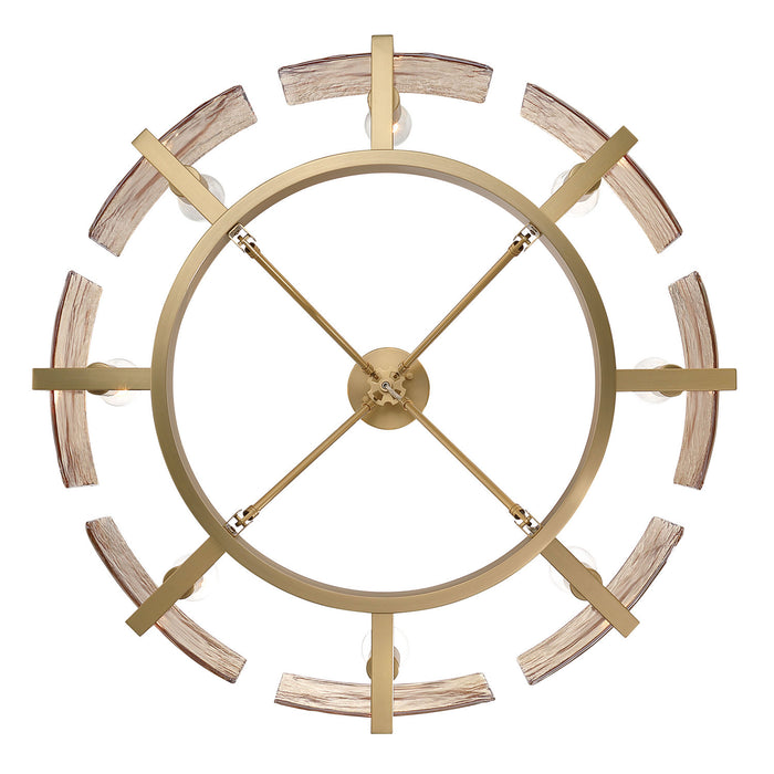 Golden - 3164-8SF BCB-AWG - Eight Light Semi-Flush Mount - Aenon - Brushed Champagne Brass