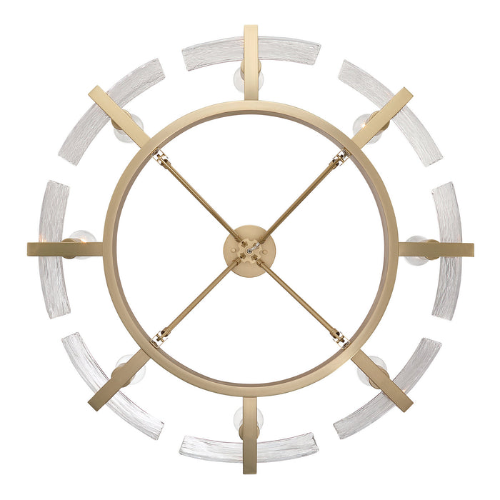 Golden - 3164-8SF BCB-HWG - Eight Light Semi-Flush Mount - Aenon - Brushed Champagne Brass