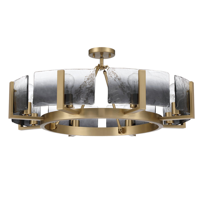 Golden - 3164-8SF BCB-SWG - Eight Light Semi-Flush Mount - Aenon - Brushed Champagne Brass