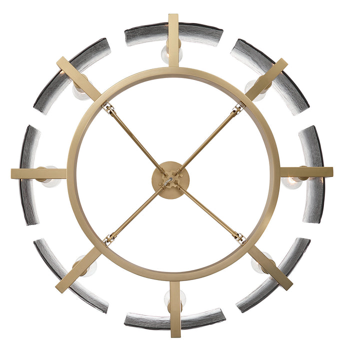 Golden - 3164-8SF BCB-SWG - Eight Light Semi-Flush Mount - Aenon - Brushed Champagne Brass