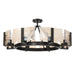 Golden - 3164-8SF BLK-AWG - Eight Light Semi-Flush Mount - Aenon - Matte Black