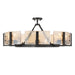 Golden - 3164-8SF BLK-AWG - Eight Light Semi-Flush Mount - Aenon - Matte Black