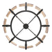 Golden - 3164-8SF BLK-AWG - Eight Light Semi-Flush Mount - Aenon - Matte Black