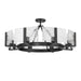 Golden - 3164-8SF BLK-HWG - Eight Light Semi-Flush Mount - Aenon - Matte Black