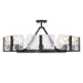 Golden - 3164-8SF BLK-HWG - Eight Light Semi-Flush Mount - Aenon - Matte Black