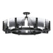 Golden - 3164-8SF BLK-SWG - Eight Light Semi-Flush Mount - Aenon - Matte Black