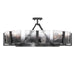 Golden - 3164-8SF BLK-SWG - Eight Light Semi-Flush Mount - Aenon - Matte Black