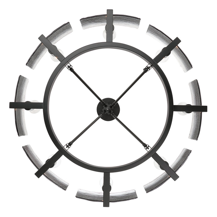 Golden - 3164-8SF BLK-SWG - Eight Light Semi-Flush Mount - Aenon - Matte Black