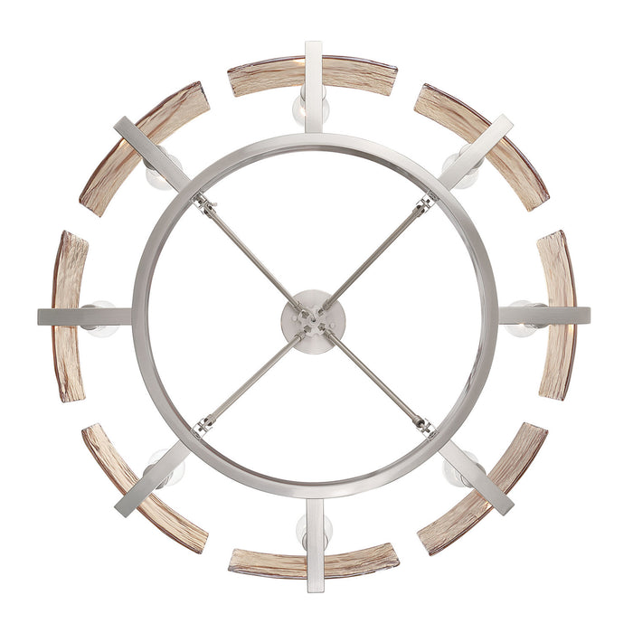 Golden - 3164-8SF PW-AWG - Eight Light Semi-Flush Mount - Aenon - Pewter