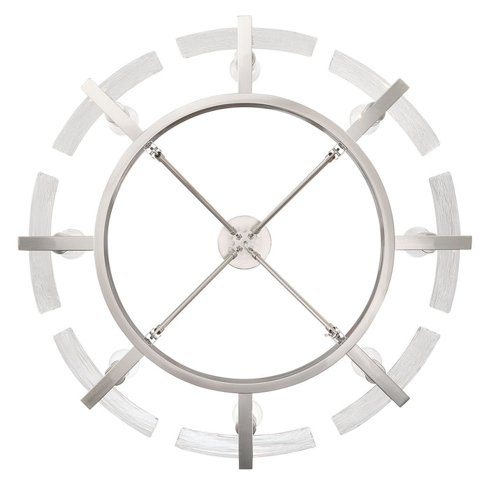 Golden - 3164-8SF PW-HWG - Eight Light Semi-Flush Mount - Aenon - Pewter