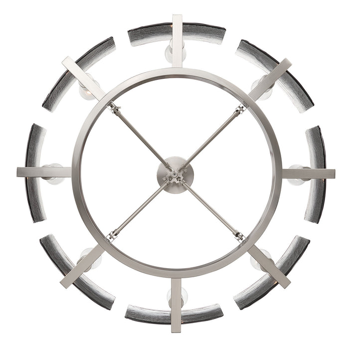 Golden - 3164-8SF PW-SWG - Eight Light Semi-Flush Mount - Aenon - Pewter