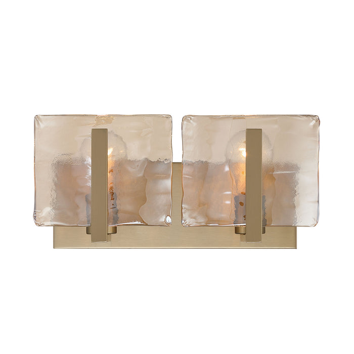 Golden - 3164-BA2 BCB-AWG - Two Light Vanity - Aenon - Brushed Champagne Brass
